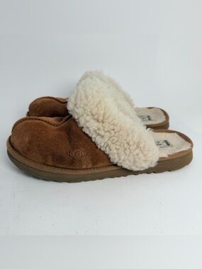 UGG Cozy II Women's Brown Suede Shearling Lined Mule Slippers US 7 EU 38